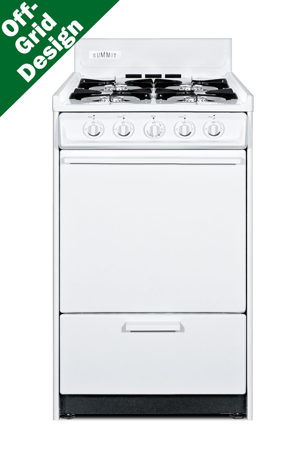 Summit 20" Wide Propane Gas Range, Battery Start Summit 20" Wide Propane Gas Range, Battery Start