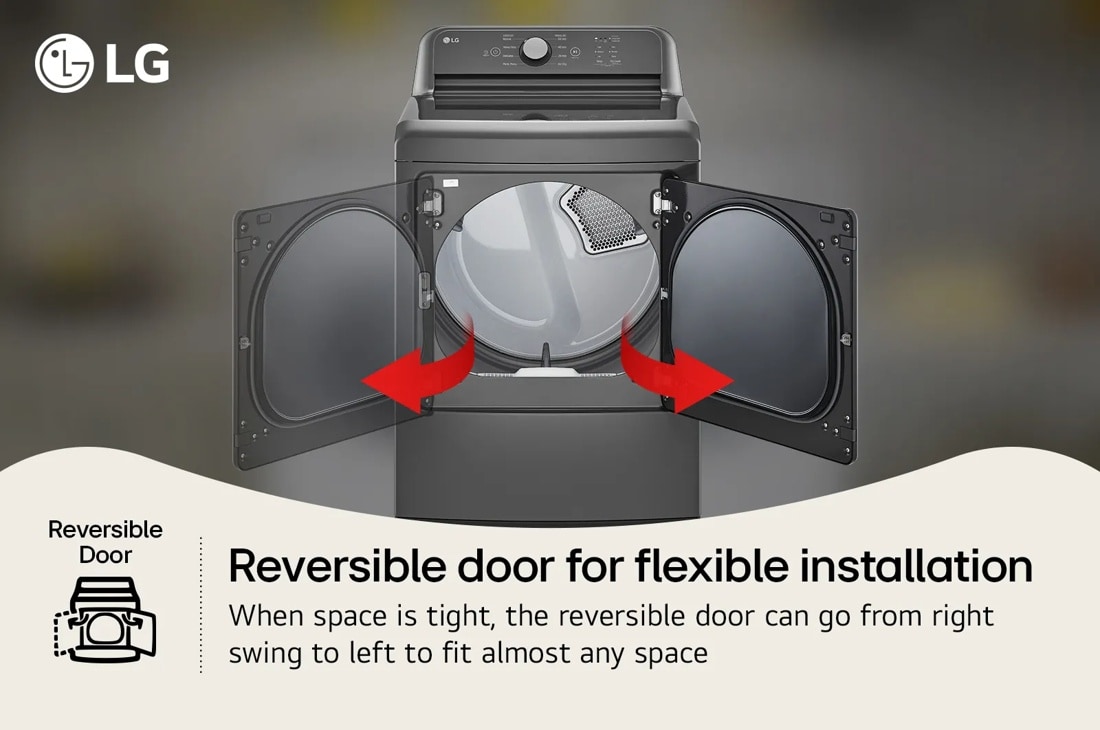 Model: DLG6101M | LG 7.3 cu. ft. Ultra Large Capacity Rear Control Gas Dryer with Sensor Dry Technology