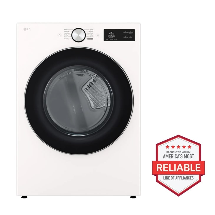 LG 7.4 cu. ft. Ultra Large Capacity Smart Front Load Electric Dryer with TurboSteam, AI Sensing and Hybrid Electronic Controls with LCD Display LG 7.4 cu. ft. Ultra Large Capacity Smart Front Load Electric Dryer with TurboSteam, AI Sensing and Hybrid Electronic Controls with LCD Display