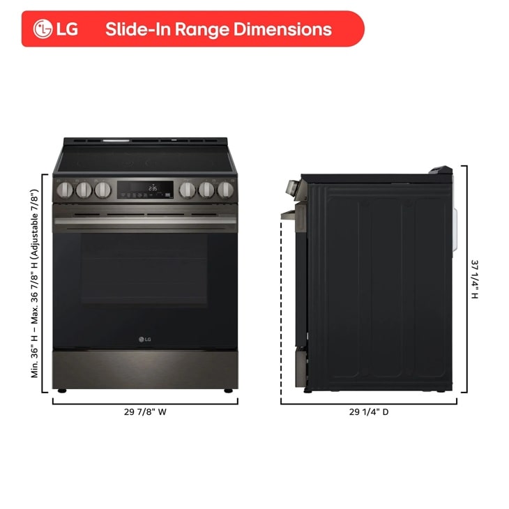 Model: LSEL6333ZE | LG 6.3 cu ft. Smart Electric Slide-in Range with Air Fry & EasyClean