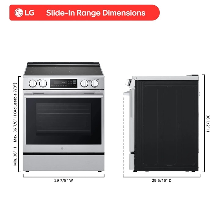 Model: LSIL6334XE | LG 6.3 cu. ft. Smart Induction Slide-In Range with ProBake Convection and Air Fry