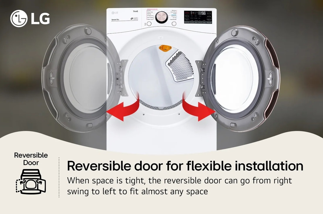 Model: DLGX4001W | LG 7.4 cu. ft. Large Capacity Front Load Gas Dryer - White Model: DLGX4001W | LG 7.4 cu. ft. Large Capacity Front Load Gas Dryer - White