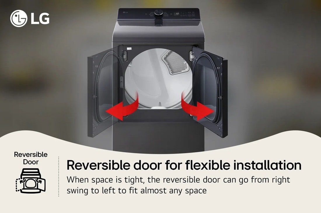 Model: DLE8200L | LG 7.3 cu. ft. Ultra Large Capacity Rear Control Electric Dryer with AI Sensing and ThinQ Smart Features Model: DLE8200L | LG 7.3 cu. ft. Ultra Large Capacity Rear Control Electric Dryer with AI Sensing and ThinQ Smart Features