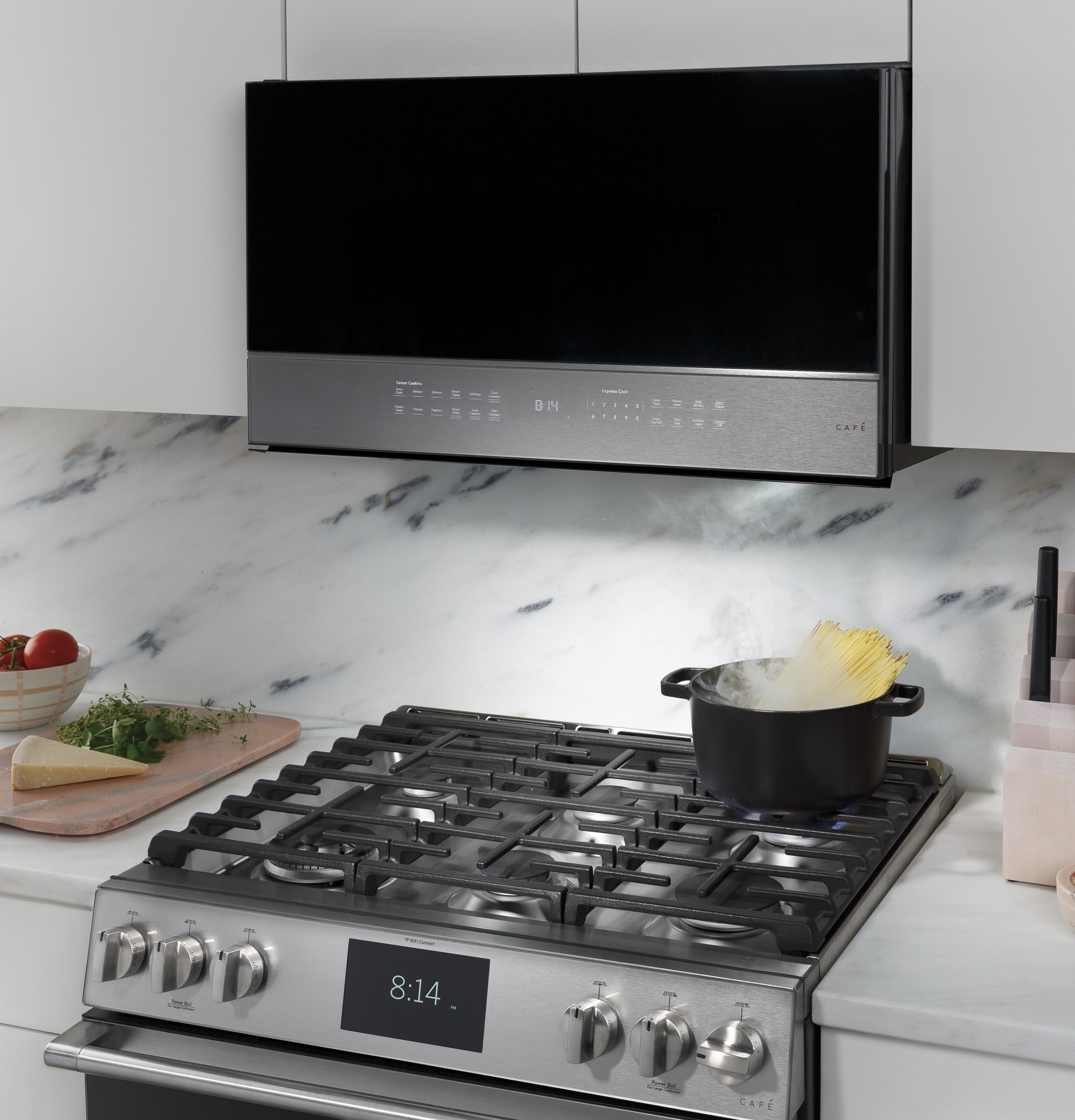 Model: CVM721M2NS5 | Cafe CAFÉ™ 2.1 Cu. Ft. Smart Over-the-Range Microwave Oven in Platinum Glass Model: CVM721M2NS5 | Cafe CAFÉ™ 2.1 Cu. Ft. Smart Over-the-Range Microwave Oven in Platinum Glass