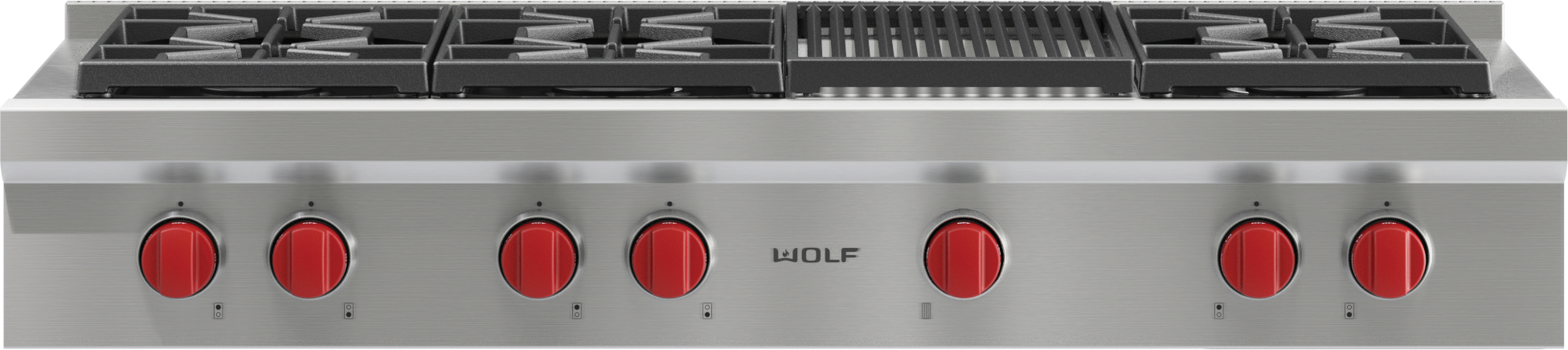 Wolf 48" Sealed Burner Rangetop - 6 Burners and Infrared Charbroiler