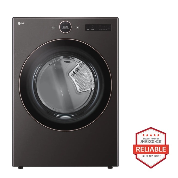 Model: DLEX6500B | LG 7.4 cu. ft. Smart Front Load Electric Dryer with AI Sensor Dry & TurboSteam Technology