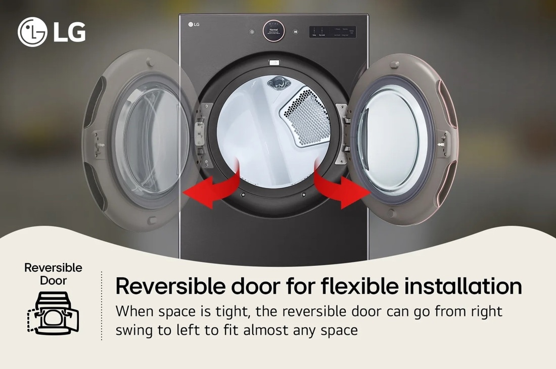 Model: DLEX6500B | LG 7.4 cu. ft. Smart Front Load Electric Dryer with AI Sensor Dry & TurboSteam Technology