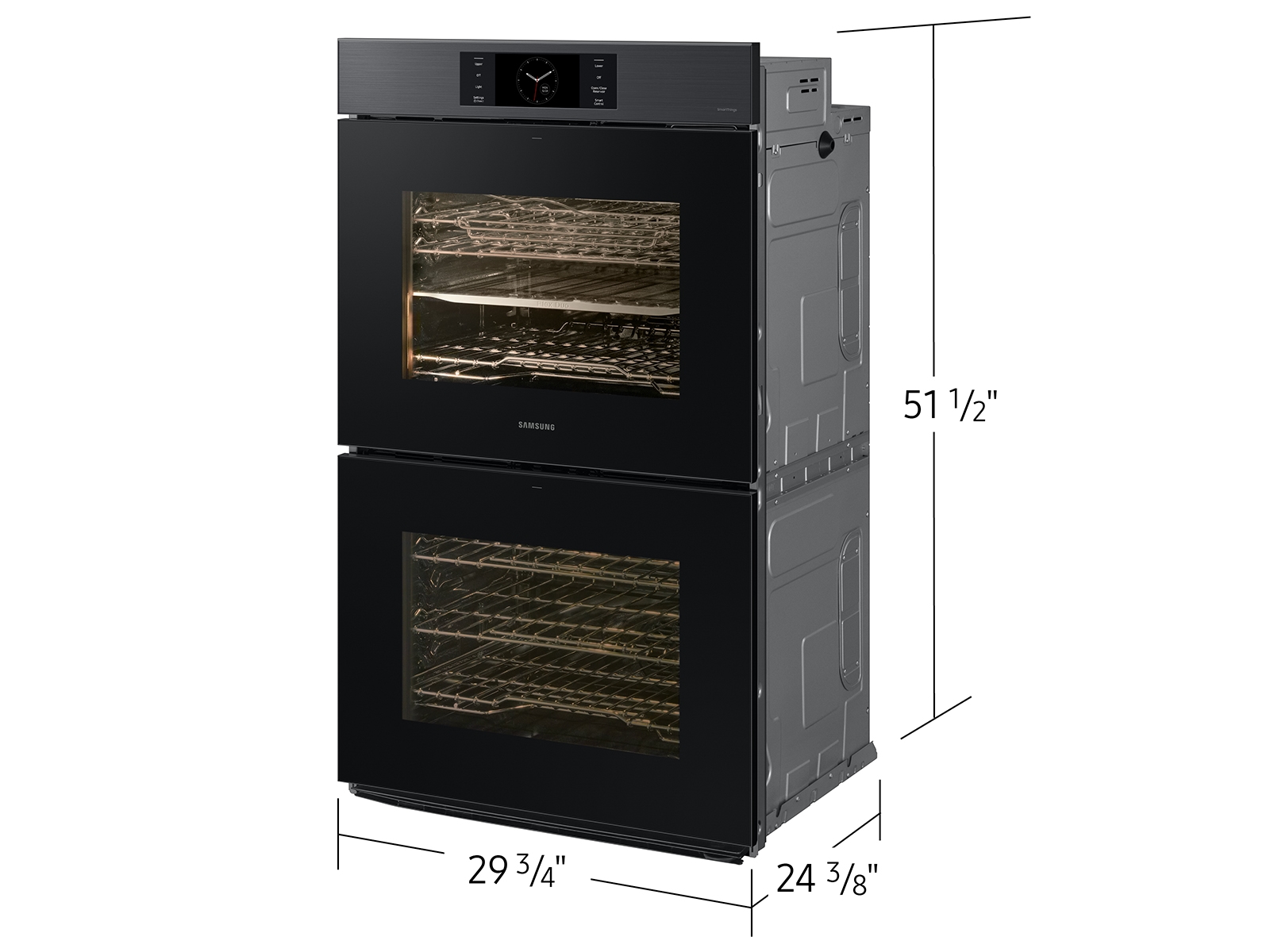 Model: NV51CG700DMT | Samsung  Bespoke 30" Matte Black Steel Double Wall Oven with AI Pro Cooking™ Camera