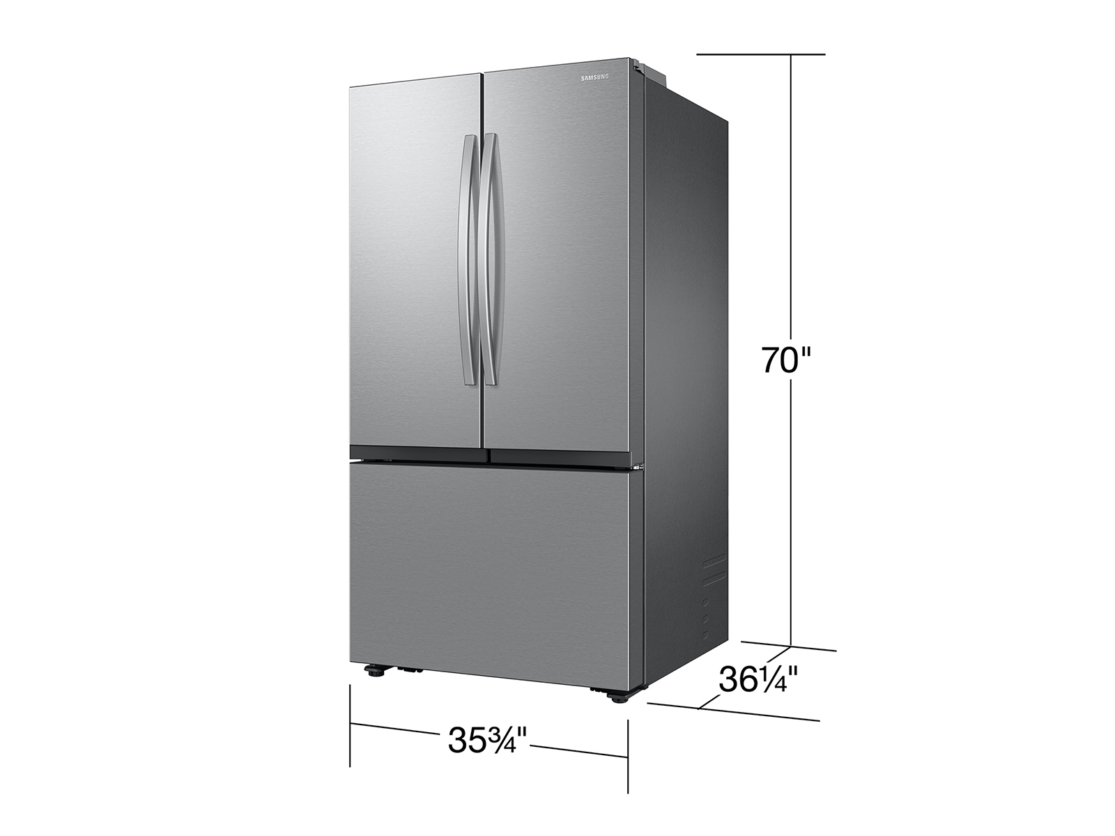 Model: RF32CG5100SR | Samsung 32 cu. ft. Mega Capacity 3-Door French Door Refrigerator with Dual Auto Ice Maker in Stainless Steel