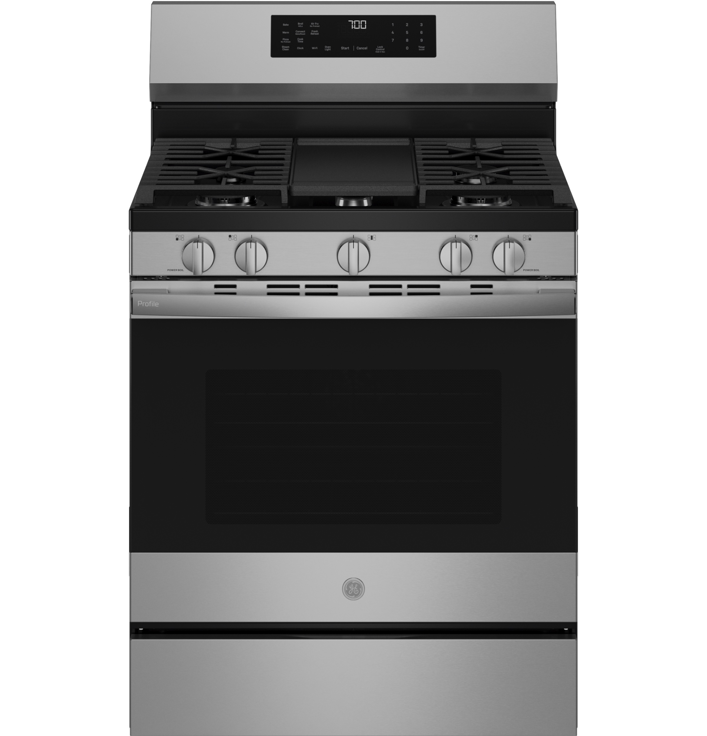 GE Profile GE Profile™ 30” Smart Free-Standing Gas Convection Range with No Preheat Air Fry and EasyWash™ Oven Tray