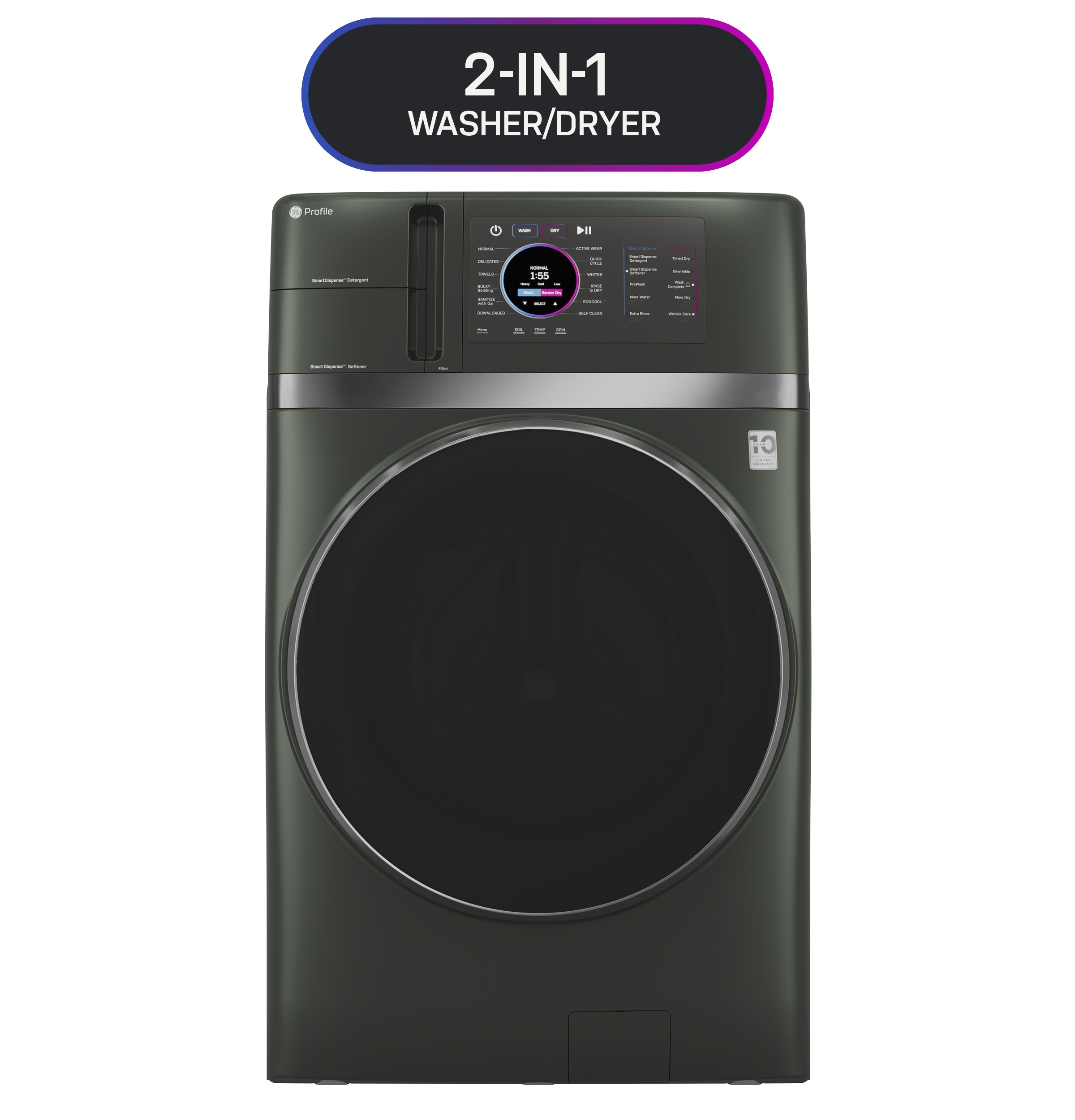 GE Profile GE Profile™ ENERGY STAR® 4.8 cu. ft. Capacity UltraFast Combo with Ventless Inverter Heat Pump Technology Washer/Dryer GE Profile GE Profile™ ENERGY STAR® 4.8 cu. ft. Capacity UltraFast Combo with Ventless Inverter Heat Pump Technology Washer/Dryer
