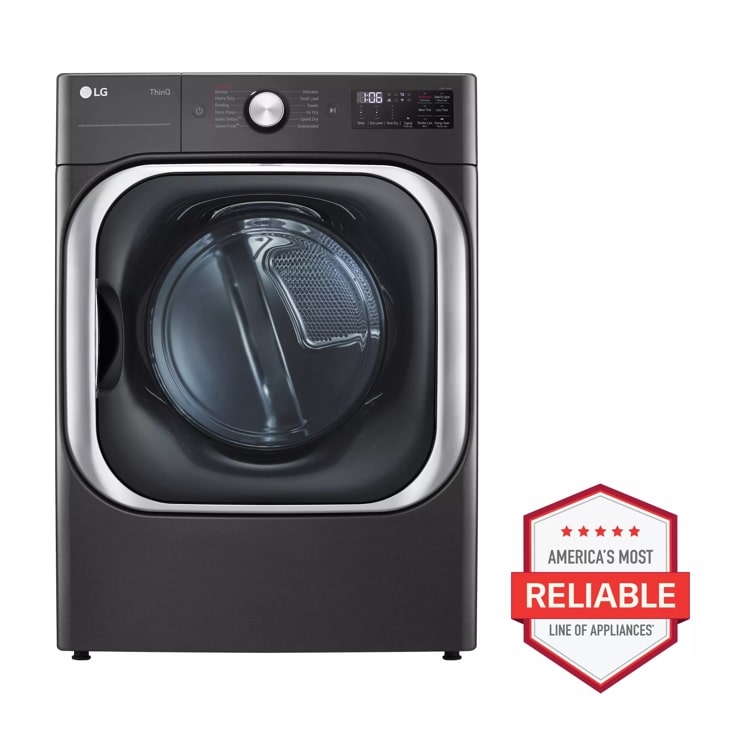 LG 9.0 cu. ft. Mega Capacity Smart wi-fi Enabled Front Load Electric Dryer with TurboSteam and Built-In Intelligence