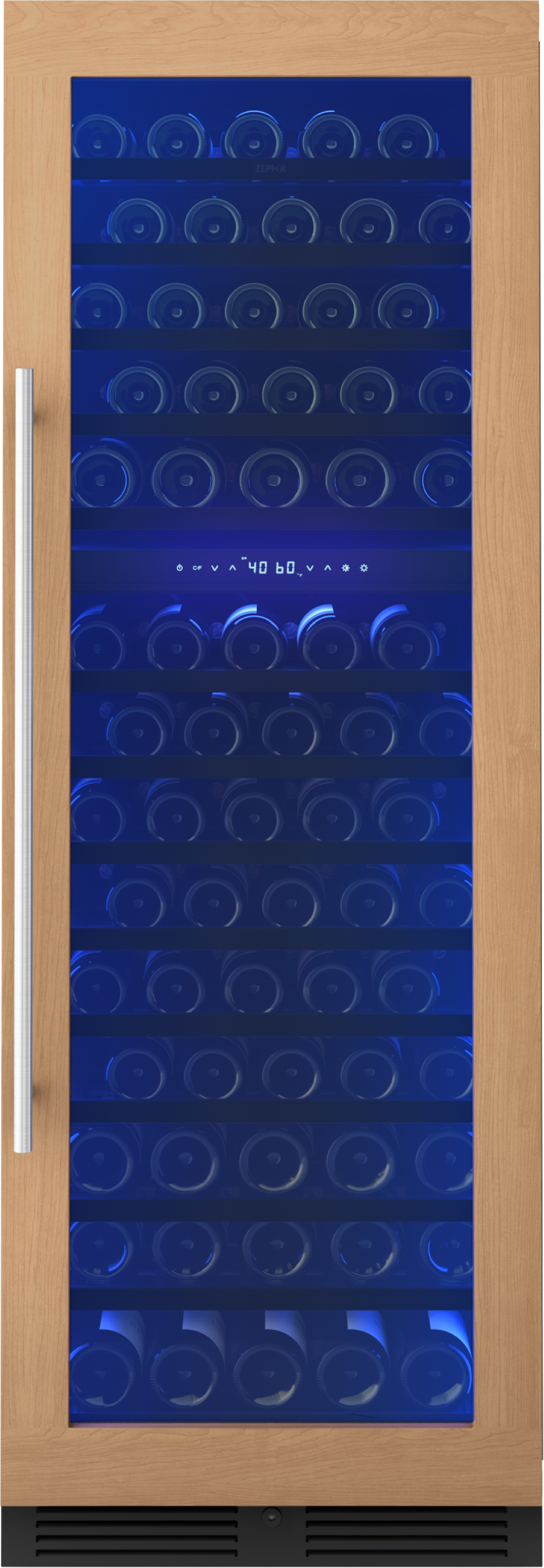 Zephyr Presrv Wine Cooler, 24in Full Size, Panel Ready+Glass, Reversible Door, 2 Zone Zephyr Presrv Wine Cooler, 24in Full Size, Panel Ready+Glass, Reversible Door, 2 Zone