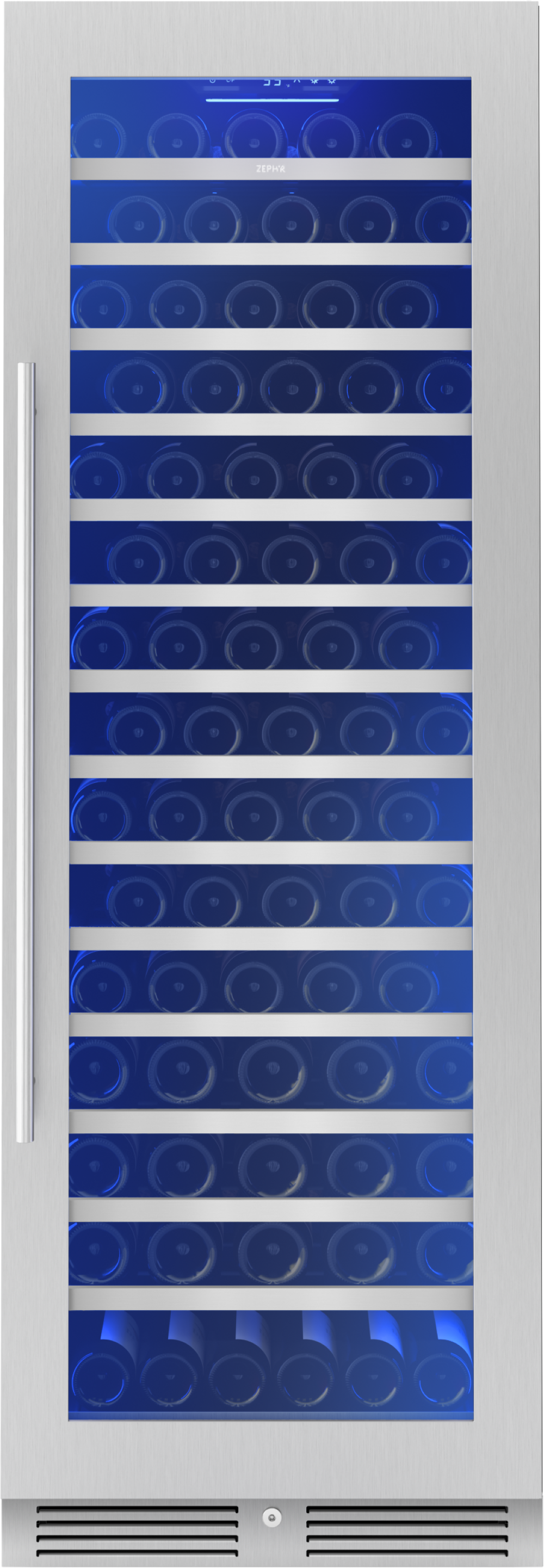 Zephyr Presrv Wine Cooler, 24in Full Size, SS+Glass, Reversible Door, 1 Zone Zephyr Presrv Wine Cooler, 24in Full Size, SS+Glass, Reversible Door, 1 Zone