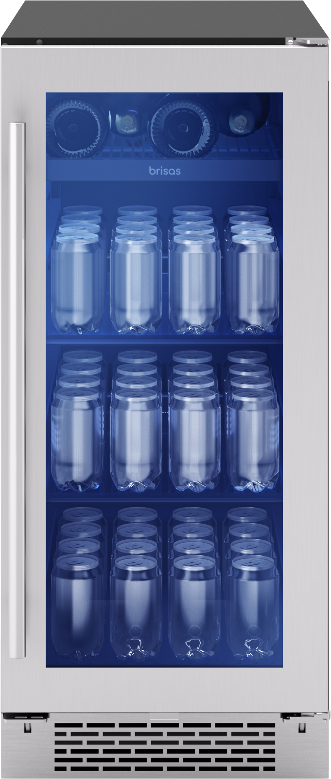 Zephyr Brisas Bev Cooler, 15in UC, SS+Gls, Rvs, 1Z