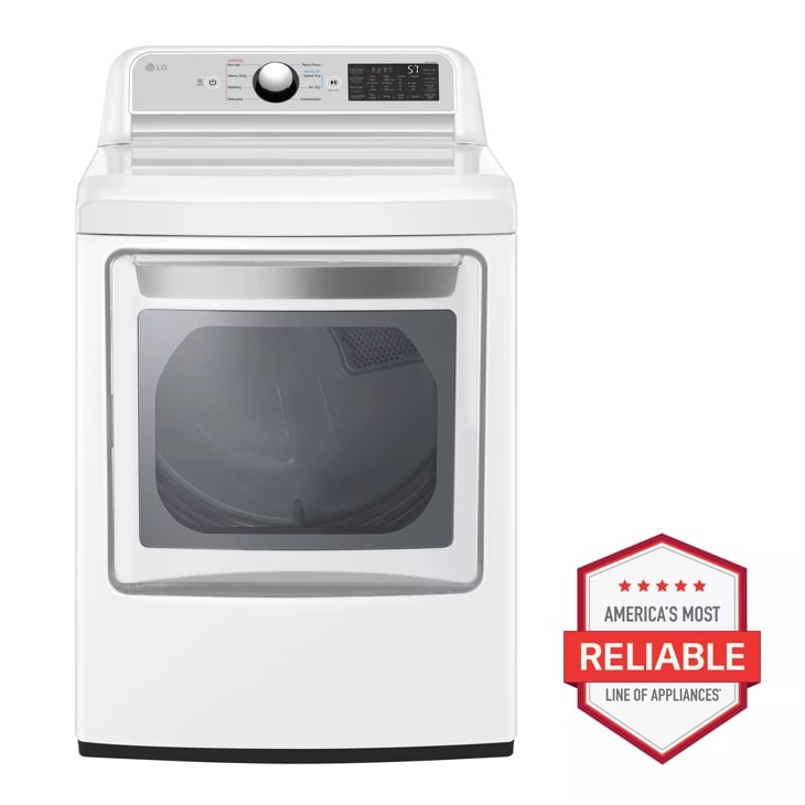 LG 7.3 cu. ft. Ultra Large Capacity Smart wi-fi Enabled Rear Control Electric Dryer with EasyLoad Door