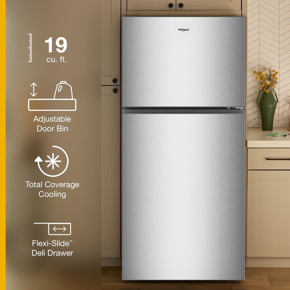 Whirlpool - WRTX3019SZ - Whirlpool® 30-inch Wide Top Freezer ...