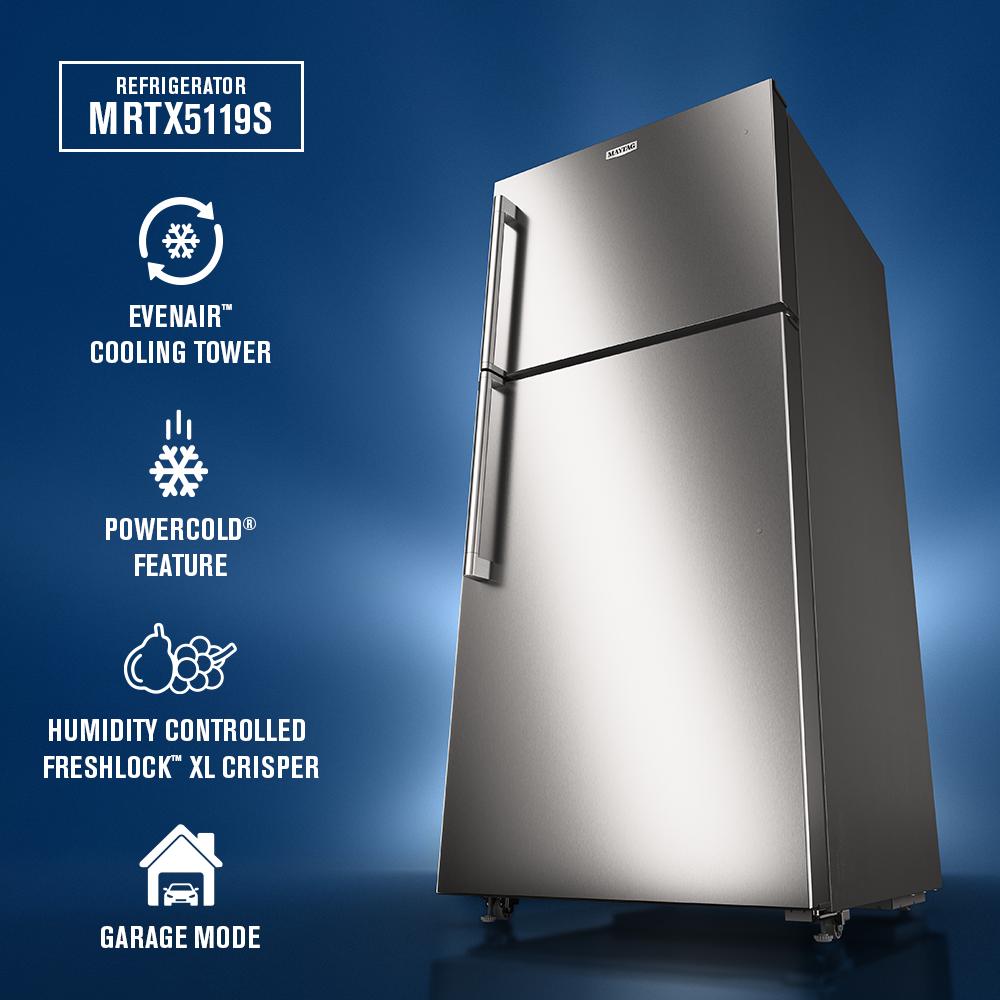Maytag - MRTX5119SZ - 30-Inch Wide Top-Freezer Refrigerator with