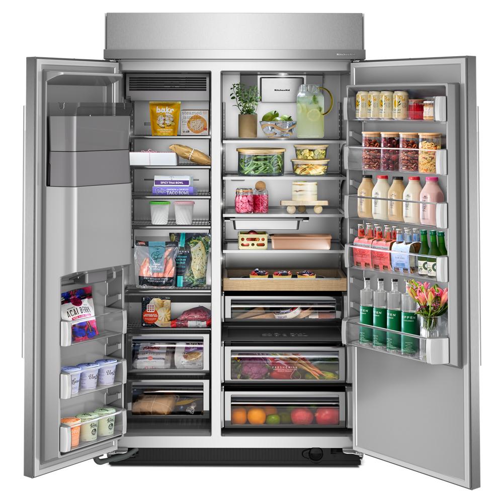 KitchenAid Built In Side by Side Built In Refrigeration KBSD748SPS