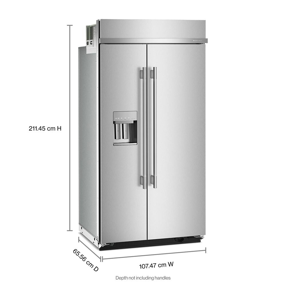 KitchenAid Built In Side by Side Built In Refrigeration KBSD742SPS