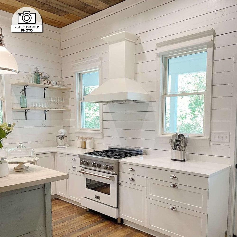 ZLINE - KBTT-30 - ZLINE 30 in. Ducted Wooden Wall Mount Range Hood in ...
