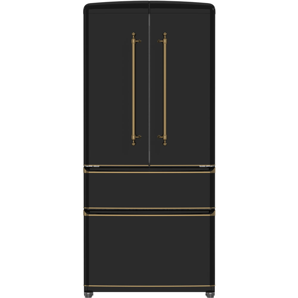 Forno - FFFFD1791-33BLK - 18 CF French Door Refrigerator, Retro