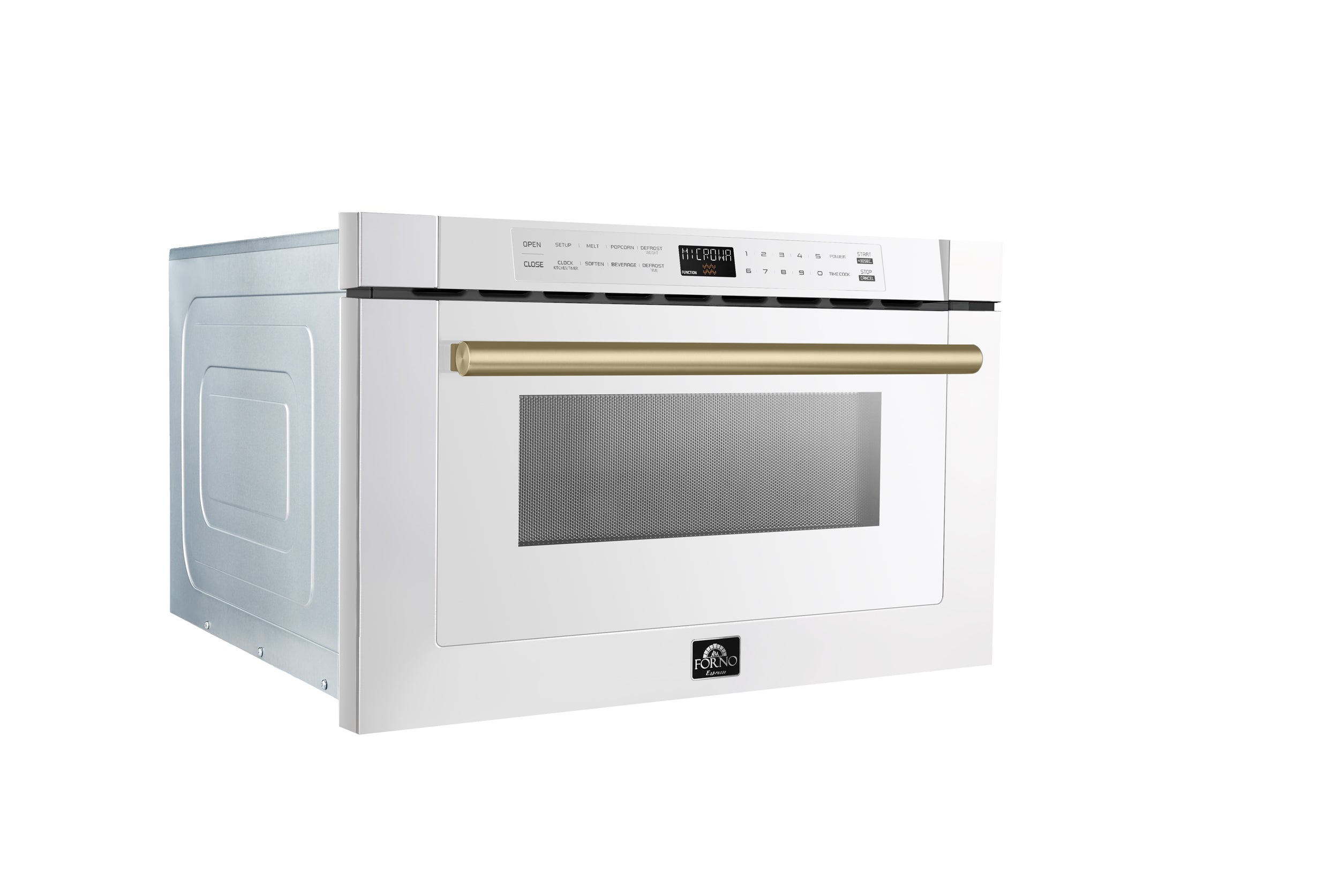 Forno - FMWDR3000-24WHT - Forno Capoliveri Espresso 24-Inch Microwave  Drawer, White, 1.2 cu.ft, 1500 Watts, Built-In, Touch Control LCD Display,  Auto-Touch Open/Close, 11 Power Levels, Sensor Cooking-FMWDR3000-24WHT |  Reno's Appliance, image size:2500x1674