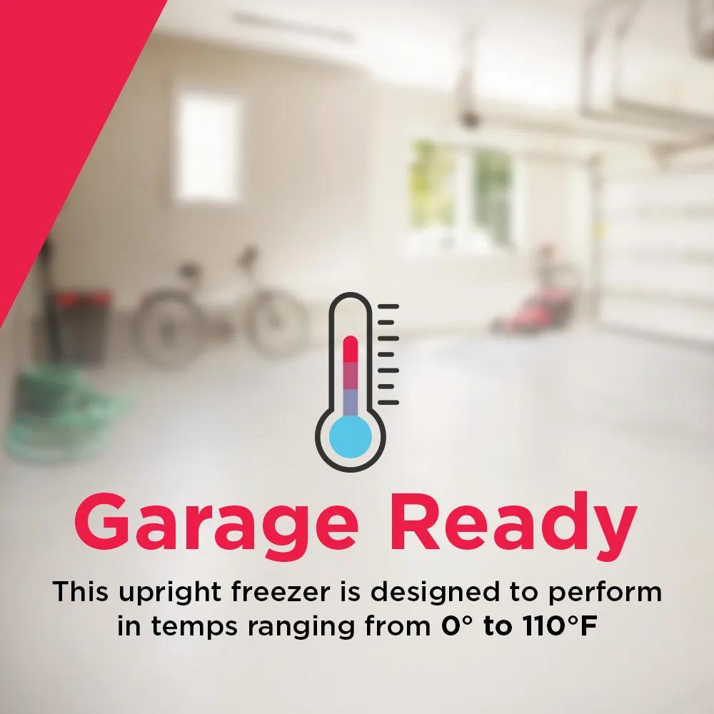 Frigidaire - FFFU13F2VW - 13 Cu. Ft. Garage Ready Upright Freezer