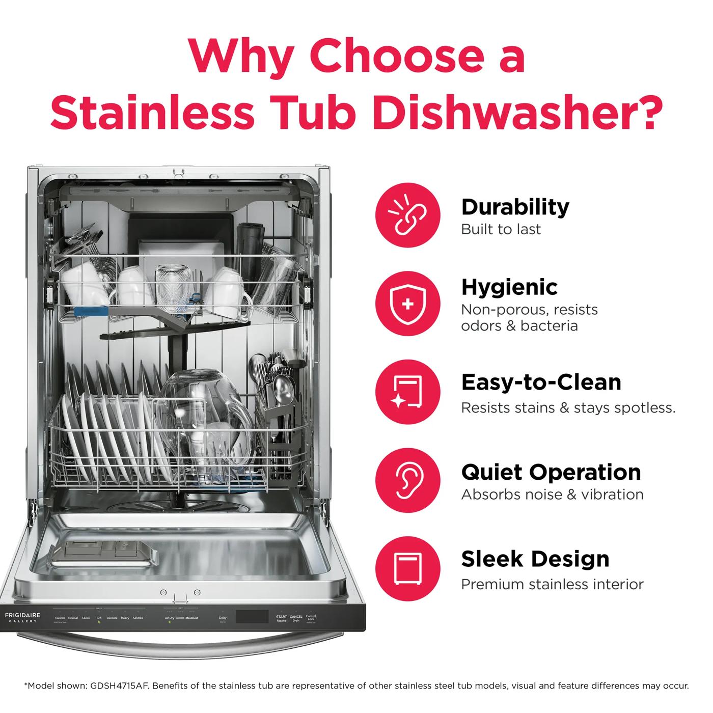 Frigidaire - FDSH4501AS - 24" Built-In Dishwasher with EvenDry  System-FDSH4501AS | Weaver Appliance in Dover, OH
