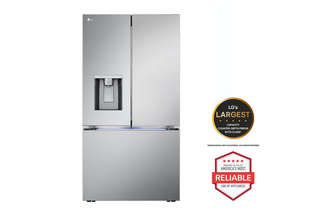 LG 26 cu. ft. Smart Counter-Depth MAX French Door Refrigerator with Four Types of Ice