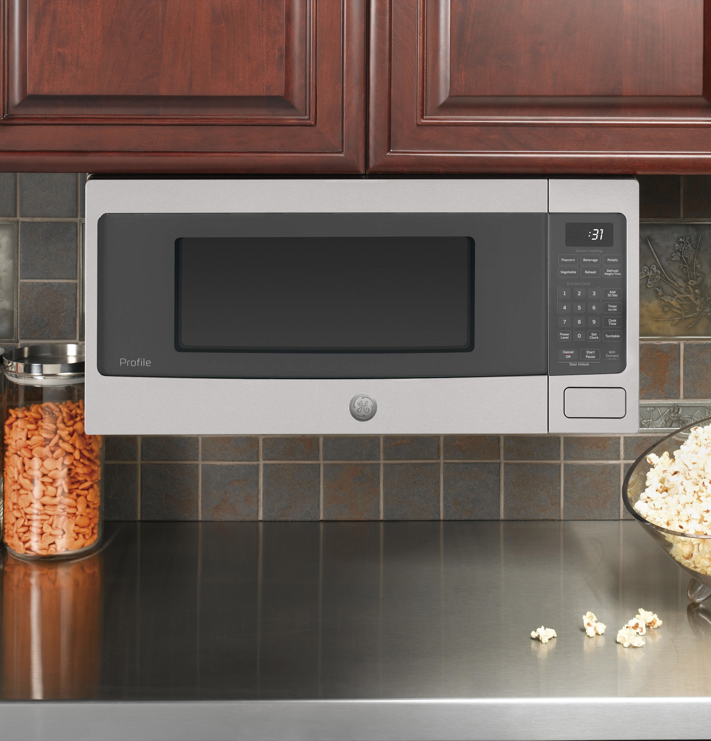 GE Profile - PCHK11S1WSS - GE Profile™ 1.1 Cu. Ft. Countertop Microwave