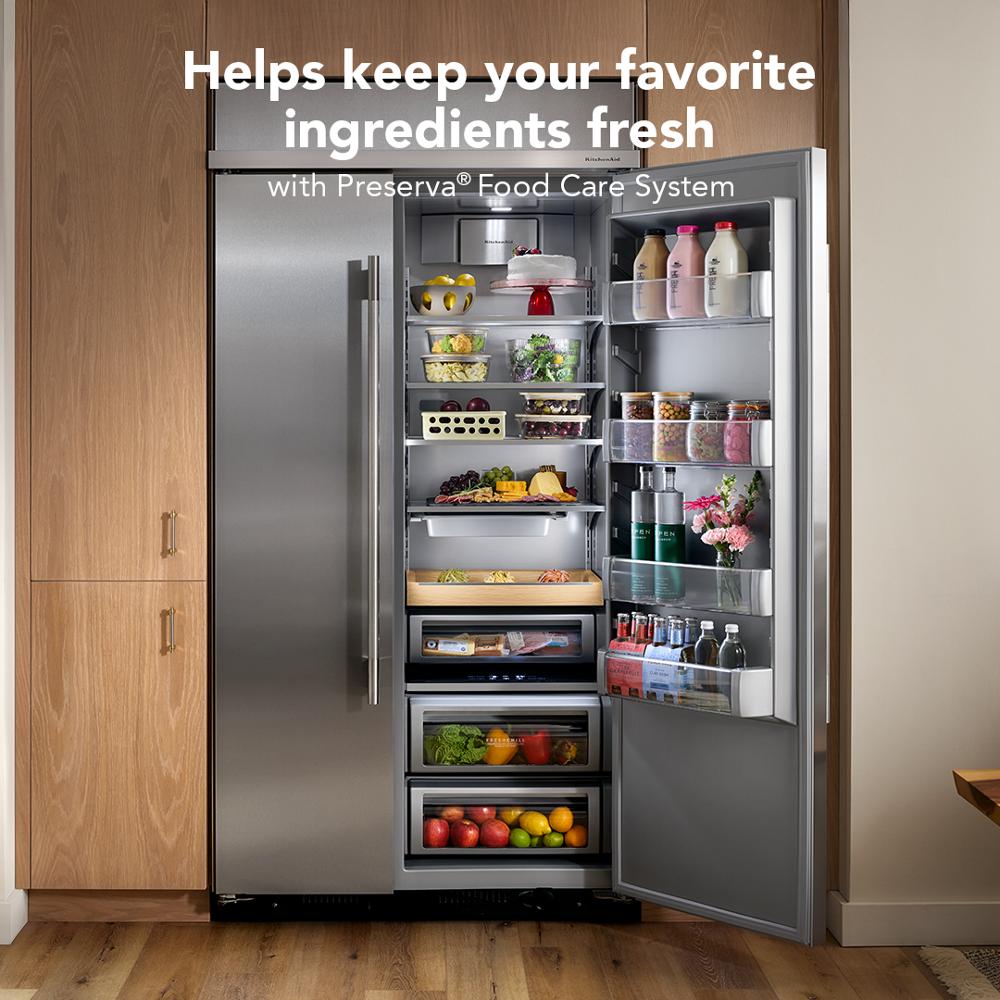 KitchenAid Built In Side by Side Built In Refrigeration KBSN742SPS