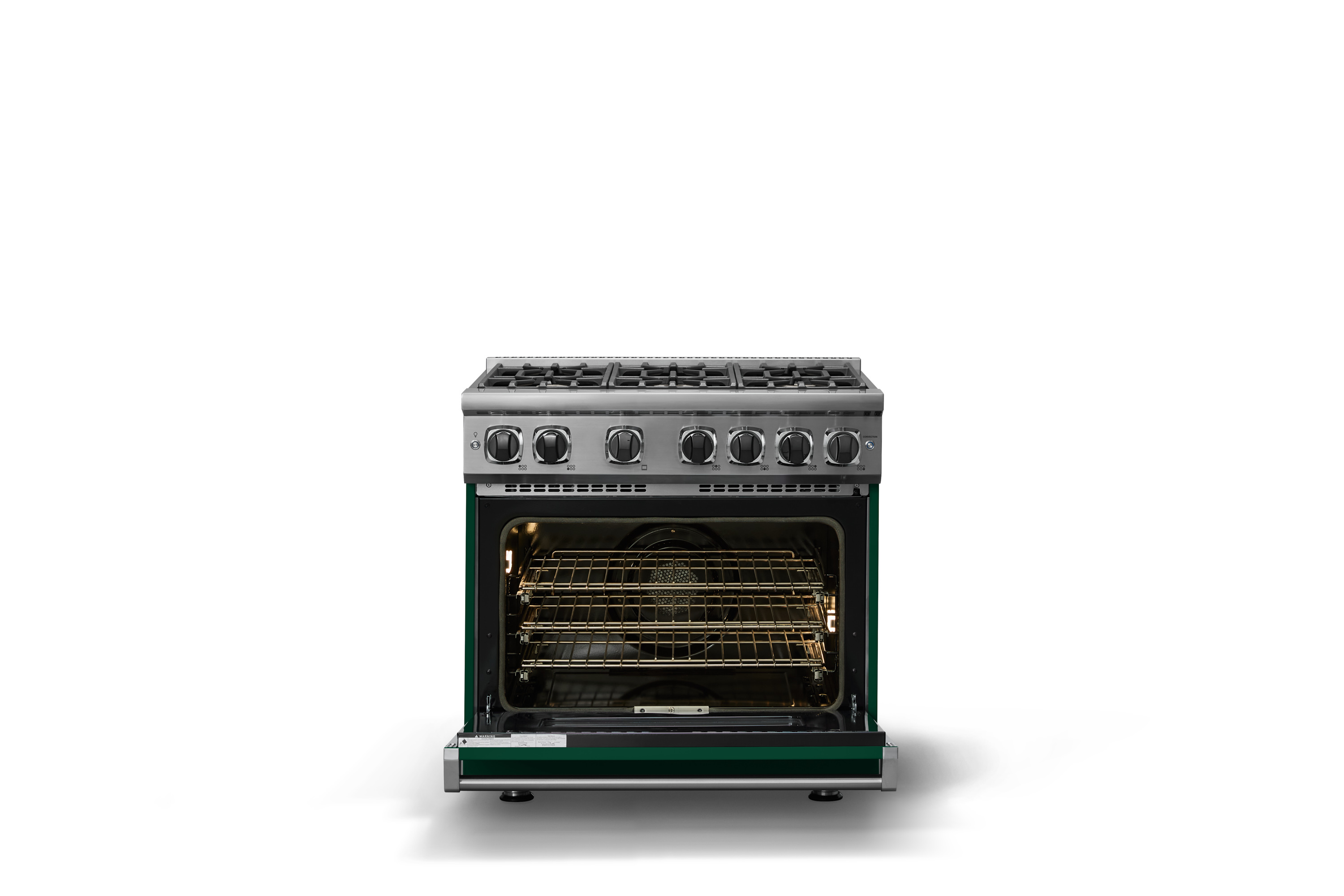 VIKING グリーン ストーブ Viking Sealed Burner Gas Range 48-Inch Splash/Brass - VGR54846GSPBB