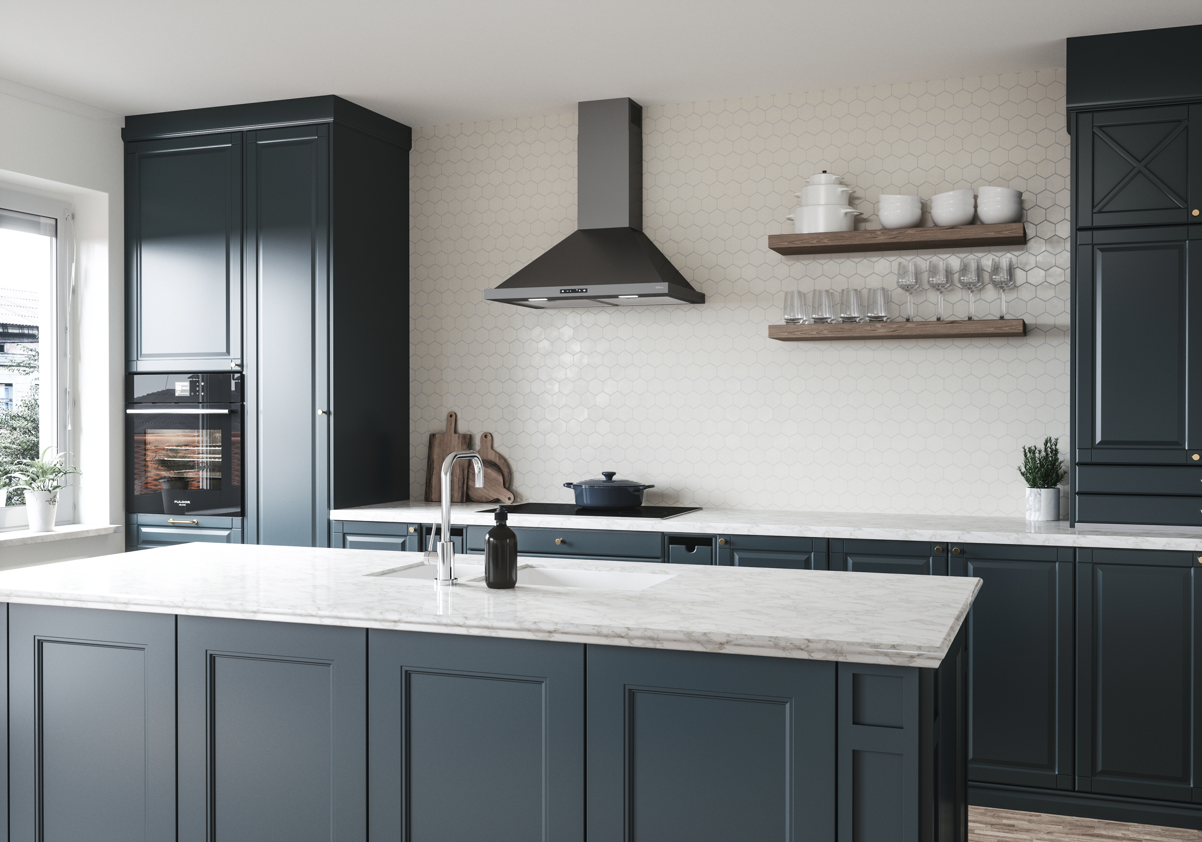 Zephyr Ombra Chimney Hood - Thumbnail 2