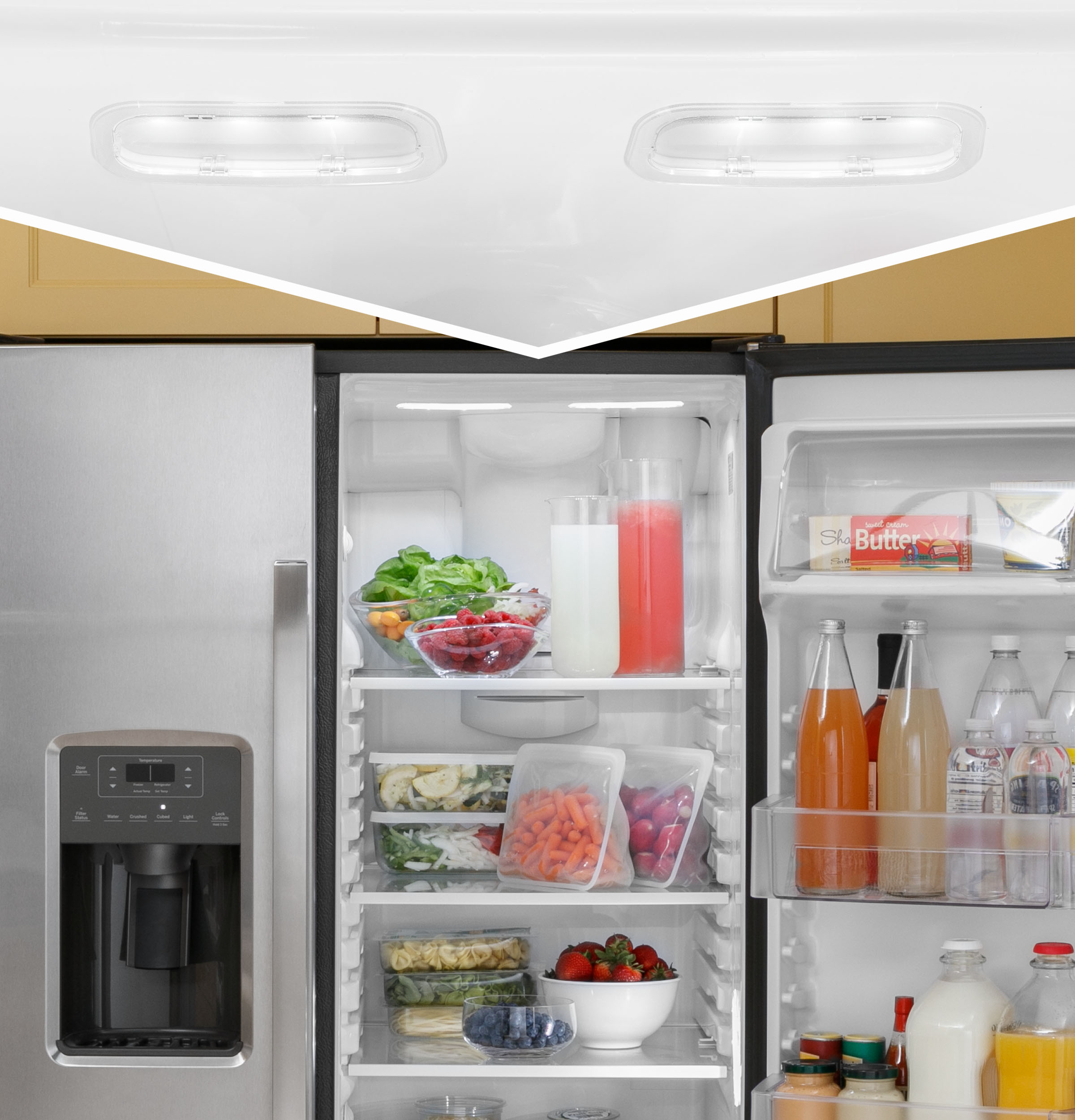GE - GSE25GGPWW - GE® ENERGY STAR® 25.3 Cu. Ft. Side-By-Side