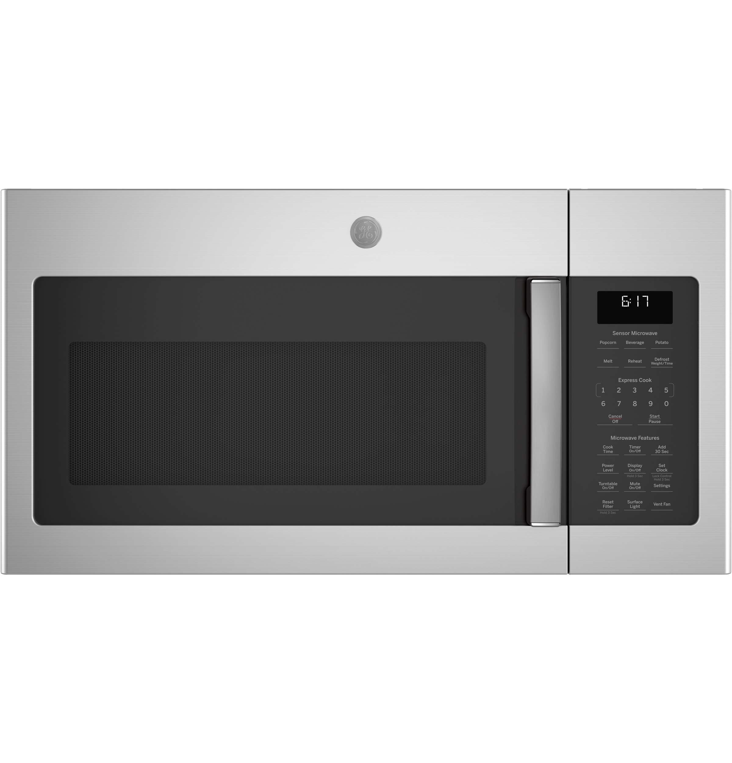 GE - JVM6175SKSS - GE® 1.7 Cu. Ft. Over-the-Range Sensor Microwave