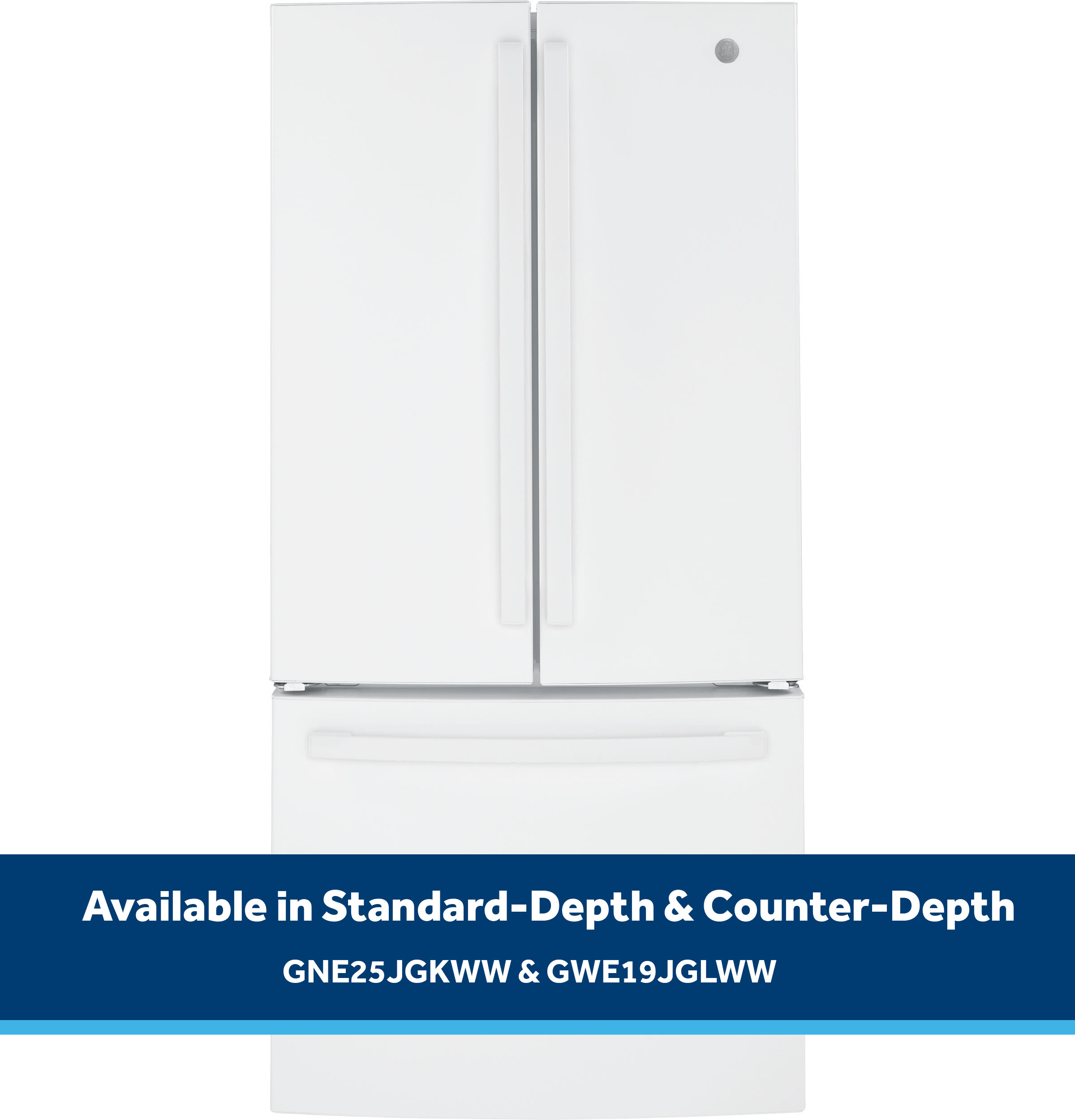 GE French Door Refrigeration GWE19JGLWW | Shore Appliance Connection