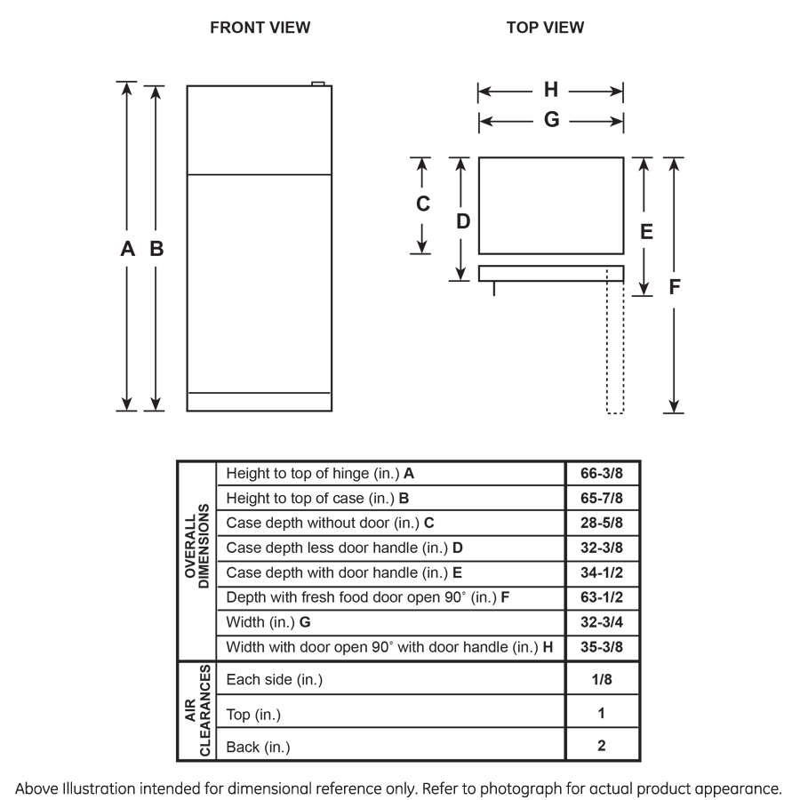 GE - GTS22KYNRFS - GE® 21.9 Cu. Ft. Garage Ready Top-Freezer