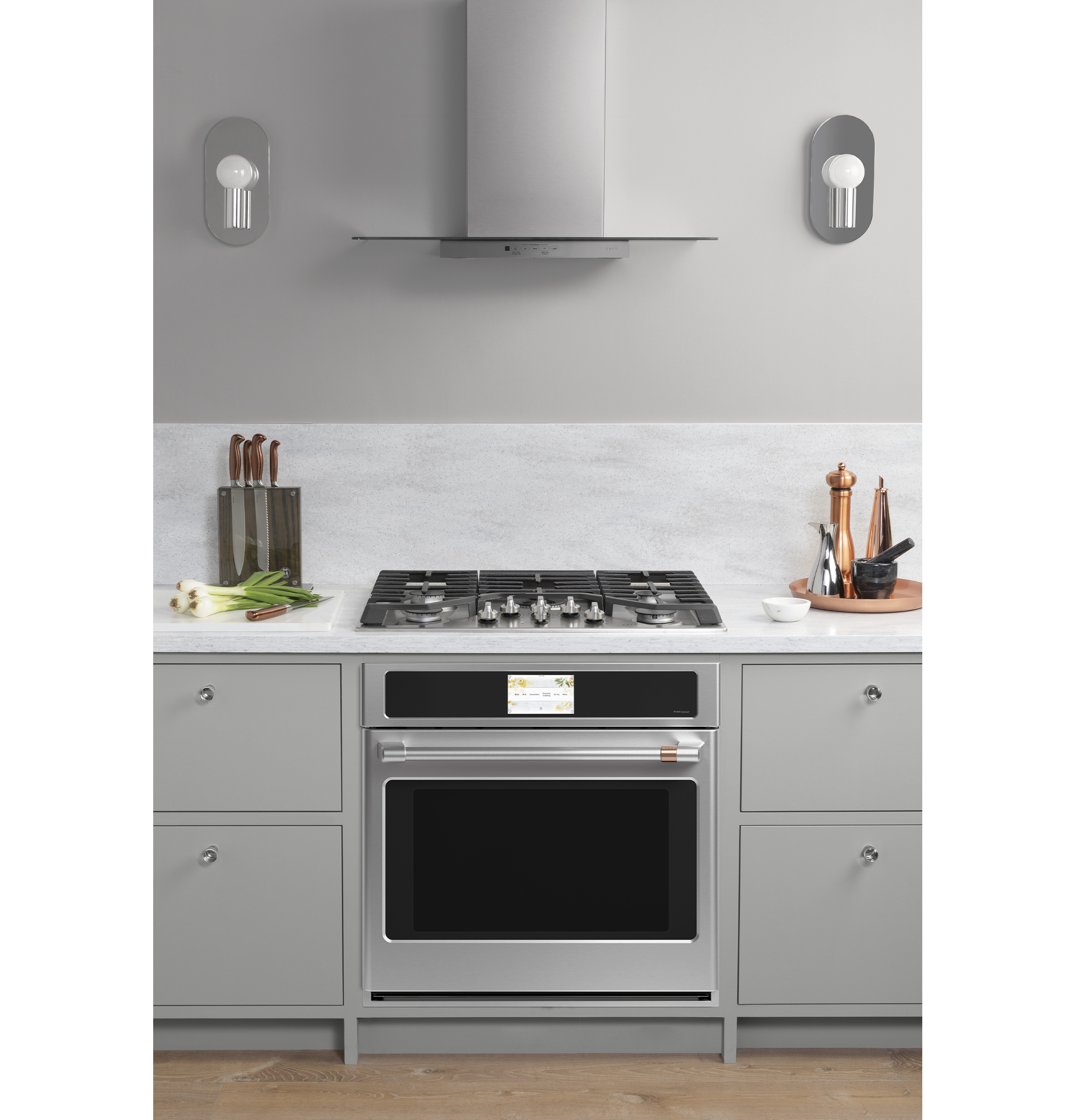 CAFÉ Wall-Mount Glass Canopy Chimney Hood