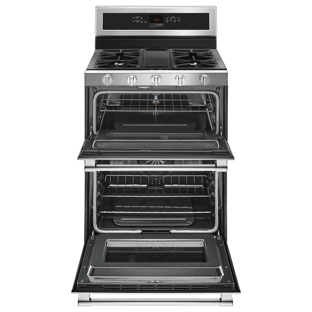 Maytag - MGT8800FZ - 30-Inch Wide Double Oven Gas Range With True