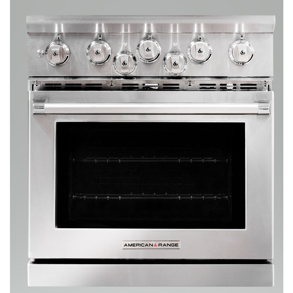 American Range 30" Range, Dual Fuel, Open Burner