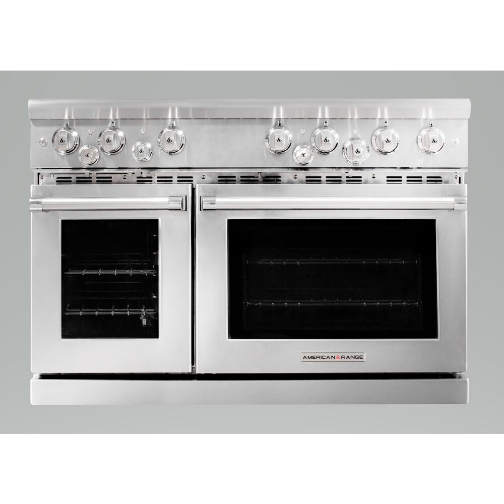 American Range 48" Range, 6  Burners, Dual Fuel, Open Burner, Griddle