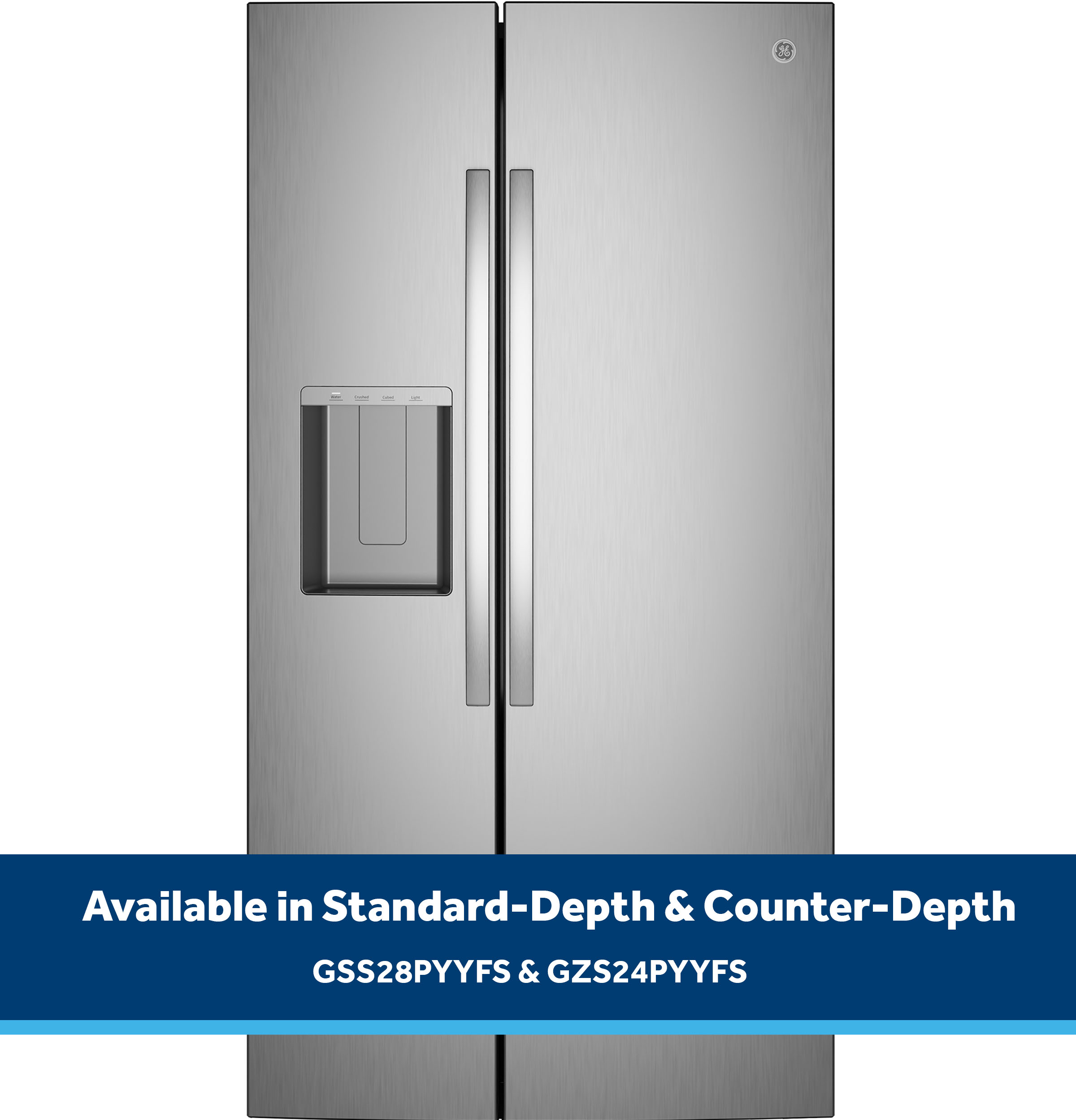 GE - GSS28PYYFS - GE® 27.7 Cu. Ft. Side-By-Side Refrigerator with