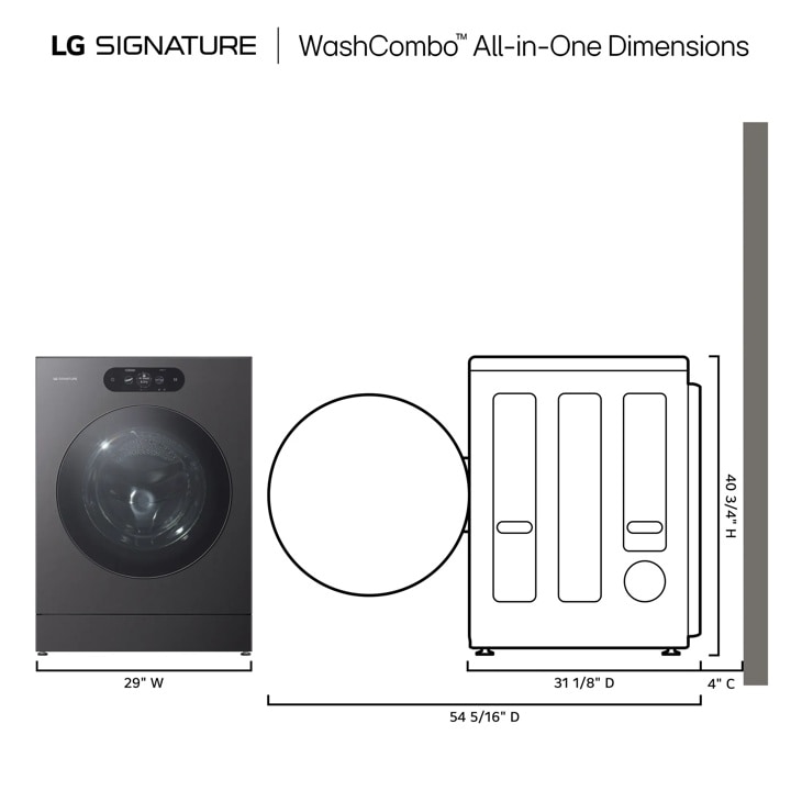 ifsixwasnine MINIMUM/LG サイズ0 LG SIGNATURE All-In-One Washer/Dryer Washer WM9998HBA | ABW Appliances