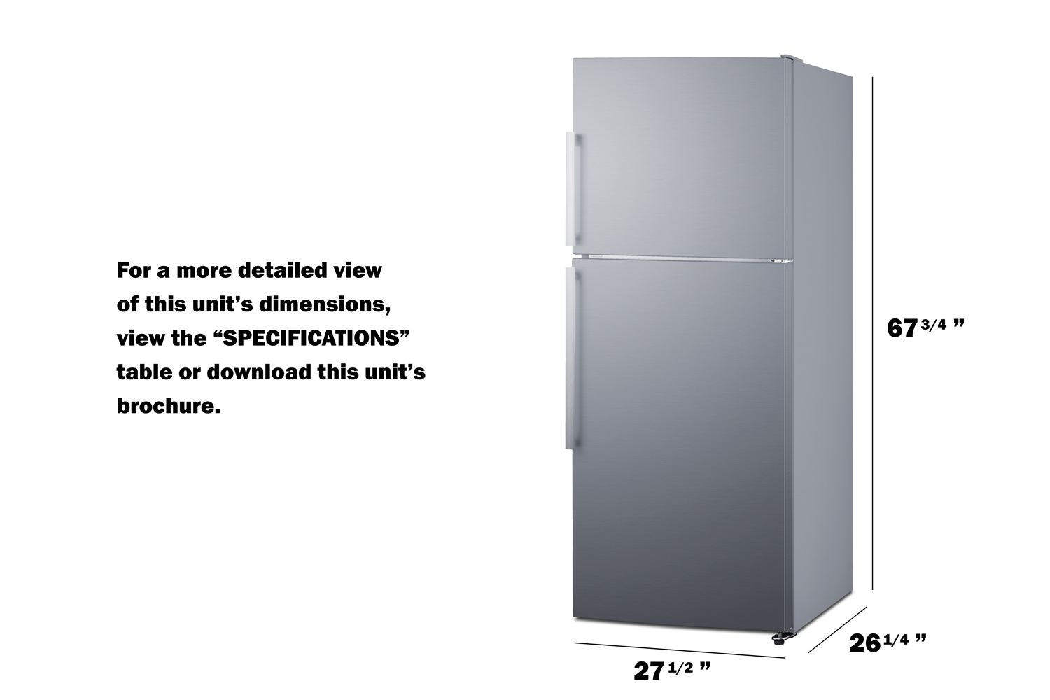 Summit Top Mount Refrigerator-Freezer - Thumbnail 5