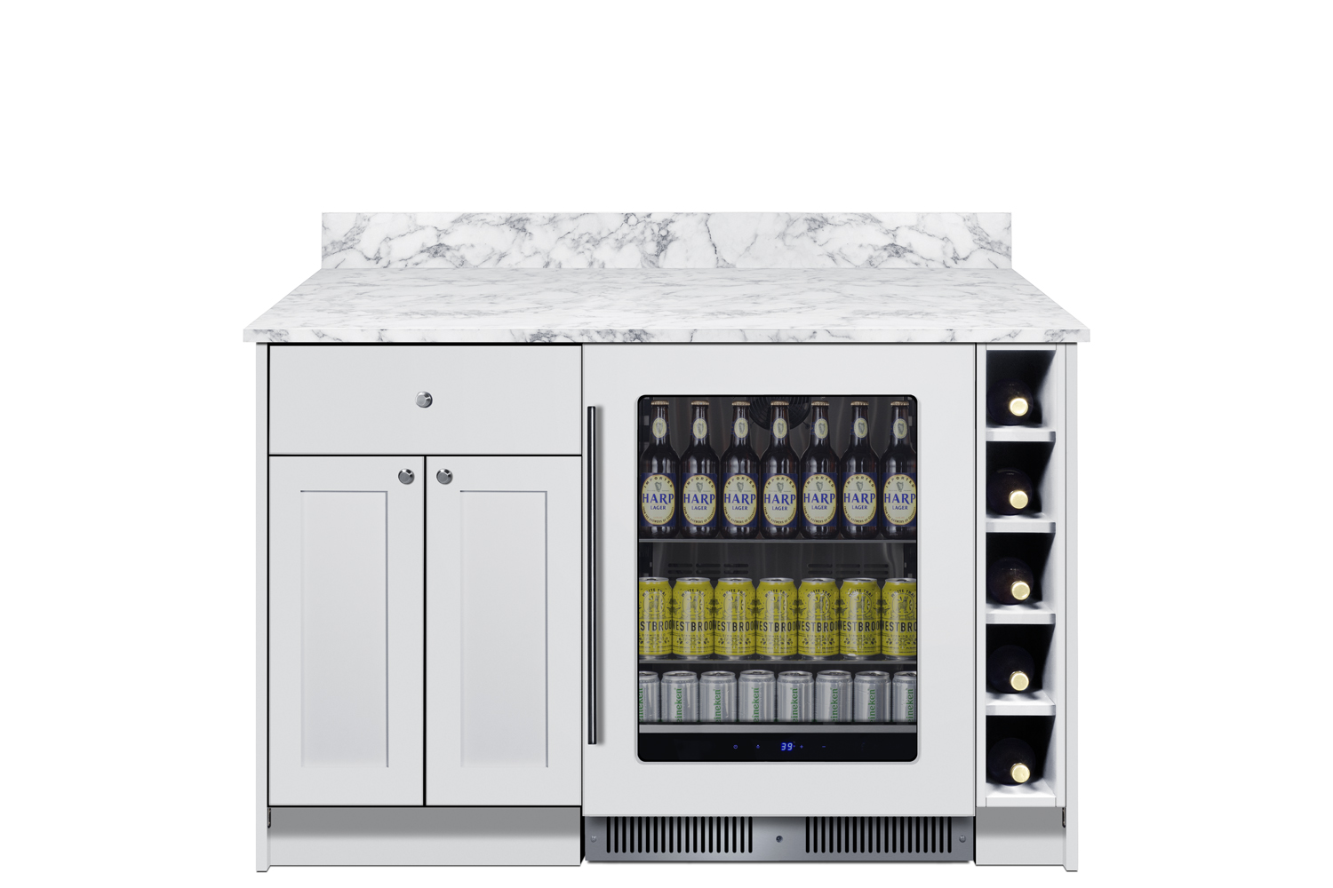 TurnKey Mesa Dry Bar with Beverage Center