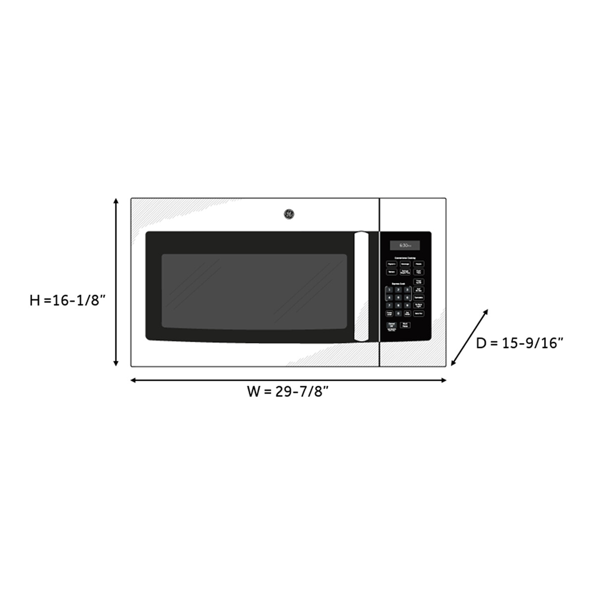 GE Over-the-Range Microwave JVM3160DFWW | Reds Appliance