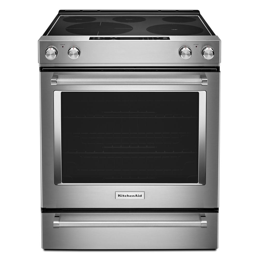 KitchenAid 30-Inch 5-Element Electric Slide-In Convection Range