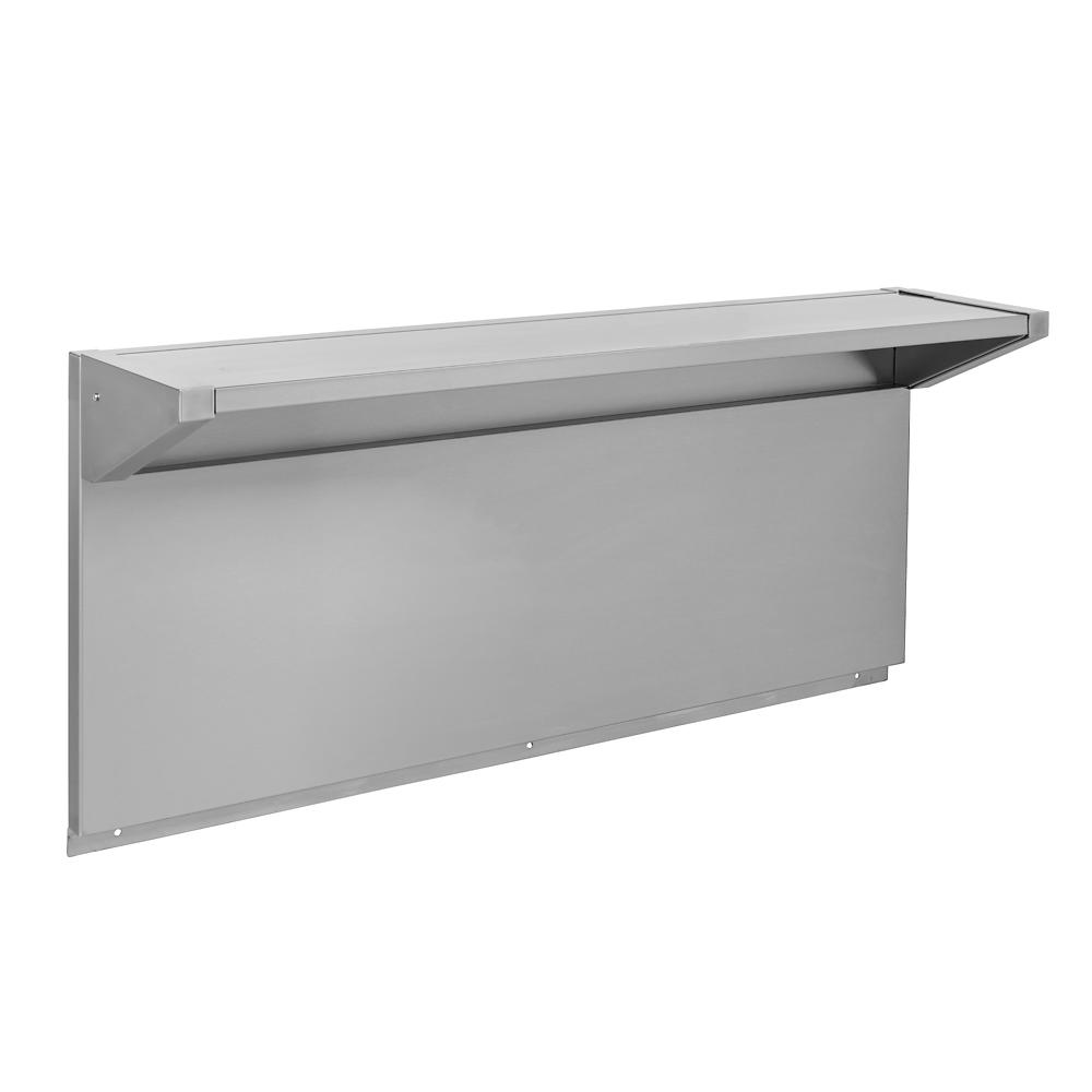 Unbranded Tall Backguard with Dual Position Shelf - for 48" Range or Cooktop