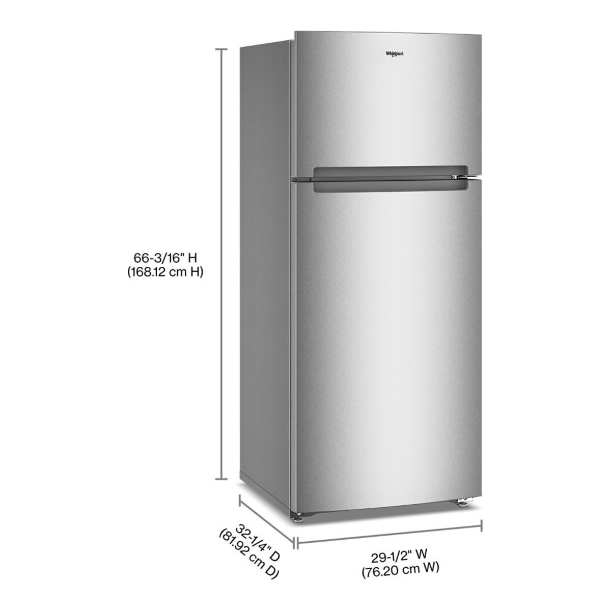 Whirlpool - WRTX5118TZ - Whirlpool® 28-inch Wide Top Freezer